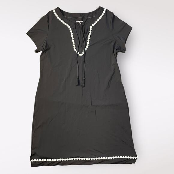 Lands‎ End Black Nylon Shift Dress Swim Cover up Size S - Picture 1 of 8